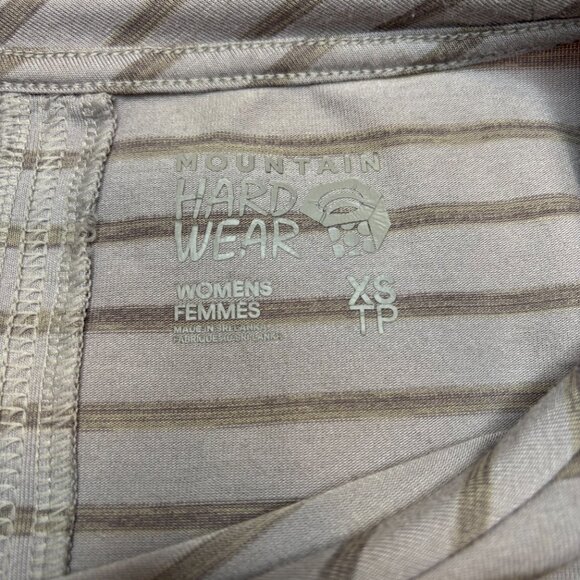 Mountain Hardware Women's Gray Stripe Sleeveless Top Split Back Size XS #177 - Picture 8 of 8
